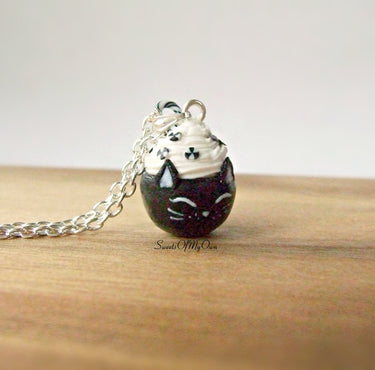 Black Cat Deluxe Hot Chocolate Drink Charm - SweetsOfMyOwn